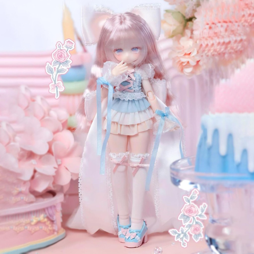 MJD Doll 1/8 Scale Articulated Figure Anime Doll 20cm Ages 15+ PVC&ABS Clothing Included Collectible