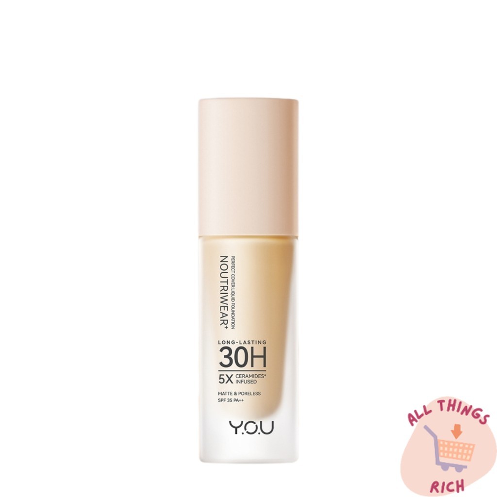 YOU NoutriWear+ PerfectFoundation SPF35 PA++บางเบา เกลี่ยง่าย ปกปิดดี คุมมัน กันเหงื่อ รองพื้นติดทน