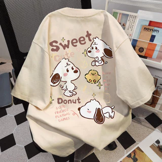 COD✅(จัดส่งในกรุงเทพฯ) MAO Shop สื้อยืด oversize เสื้อแฟชั่น เกาหลี สตรีท ใส่สบาย โคตรนุ่ม ผ้าคอตตอน100% ลาย "SWEET DOG"