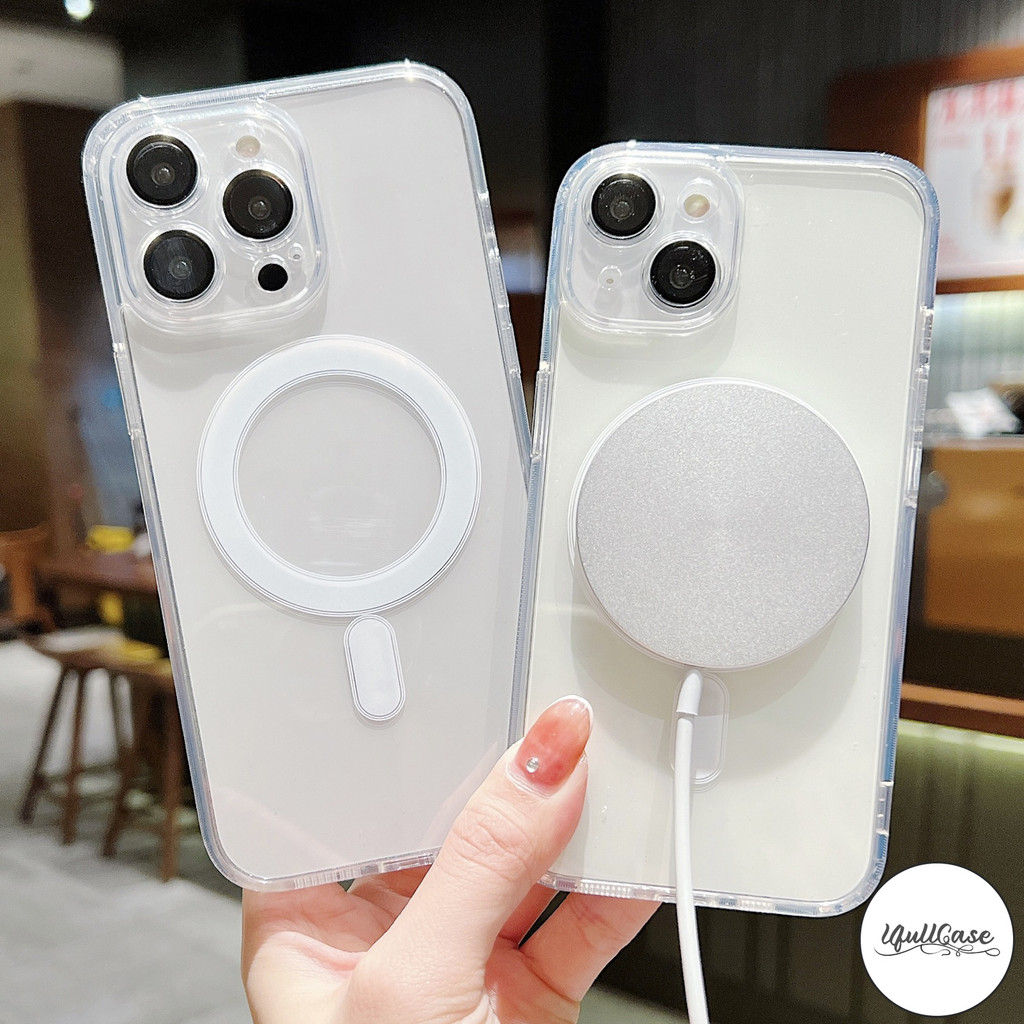เคสไอโฟน16 SE 2 3 เหมาะสำหรับIPhone 11 17 16 15 12 14 Pro Max XR XS X Max 14 16 7 8 Plus ฝาครอบแม่เหล็กสีทึบฝาครอบใส ราคา ถูกที่สุด ดีลบีเคเค แกลเลอรีภาพที่ 7