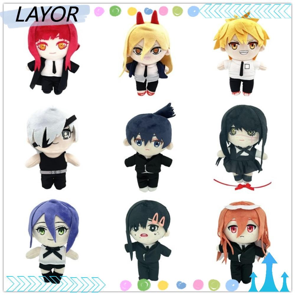 LAYOR ตุ๊กตาตุ๊กตา, Pochita 20 ซม. Chainsaw Man, การ์ตูน Makima Higashiyama Kobeni Angel Chainsaw Ma