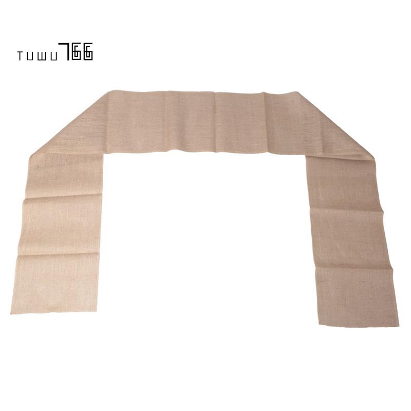 [tuwu766]Burlap Doily Roll-30CMx275cm. ผ้าห่มกันลื่น No-Fray ดีไซน์ขอบ ม้วนผ้ากระสอบเหมาะสําหรับงานแ