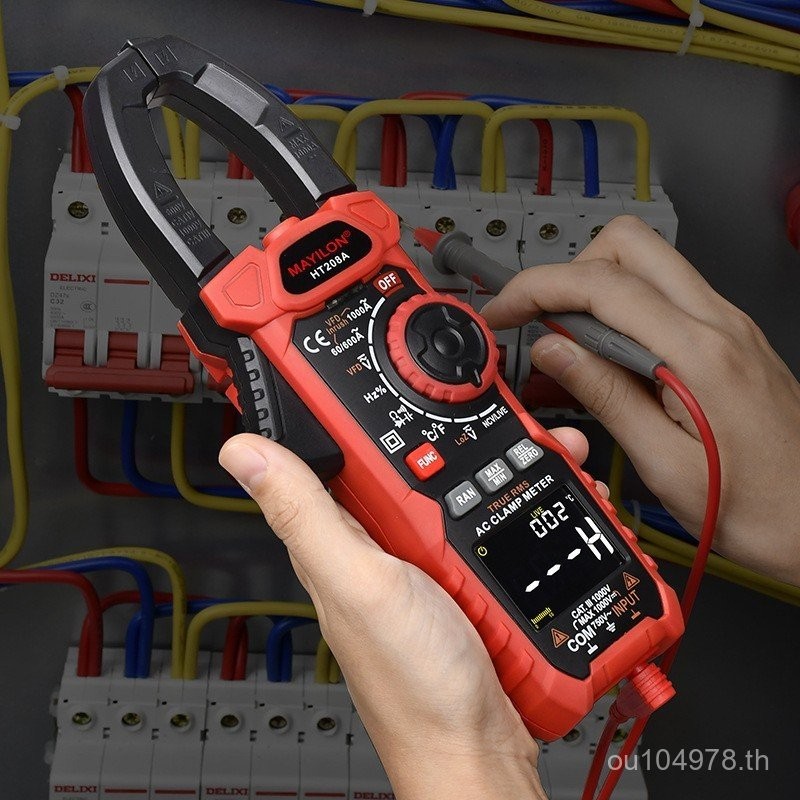 1,000A แคลมป์มิเตอร์ AC DC Multi-Function/Burn-Proof HT208A แคลมป์มิเตอร์ HT208D มัลติมิเตอร์แบบดิจิ