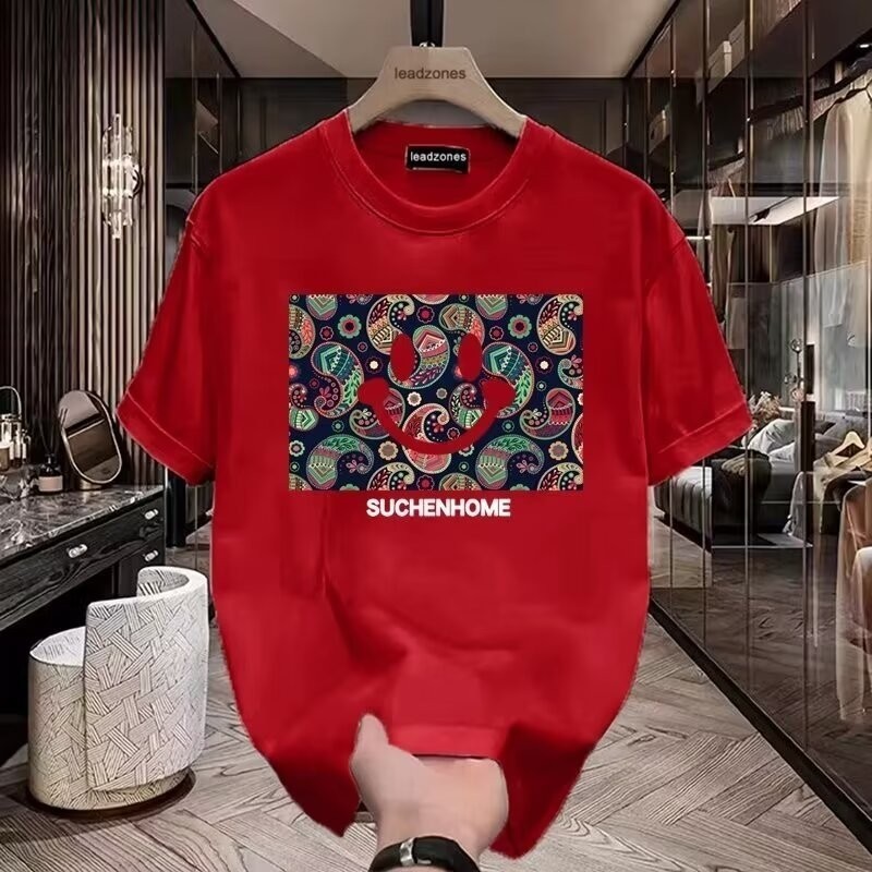 COD 2025 American Style Trendy Brand Summer High-end Men's Fashion T-shirt Short Sleeve 2024 New Sli