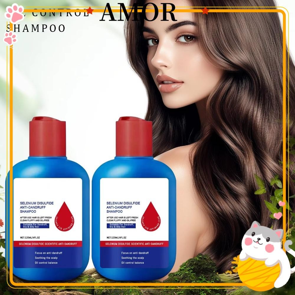 แชมพู AMOR Nipori, แชมพู Selenium Sulfide 120 มล. แชมพูทําความสะอาดควบคุมความมันป้องกันรังแค ดูแลเส้