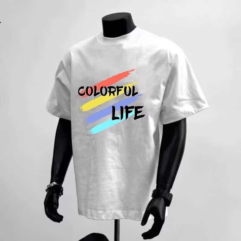 2025 NEW 20252025 Summer New Trendy Brand Couple Matching T-Shirts Unisex Heavy Cotton T-Shirt Top M