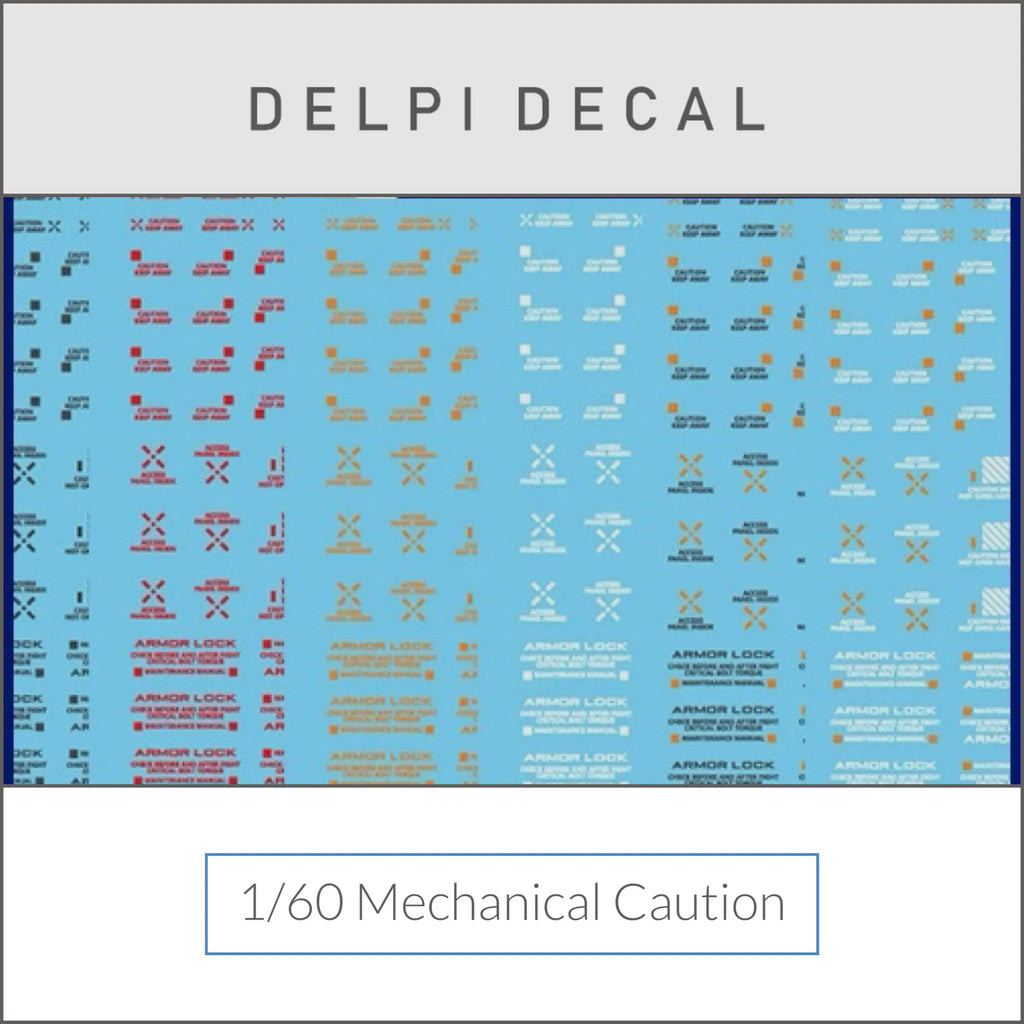 Delpi Decal (ดีคอลน้ำ) 1/60 Mechanical Caution