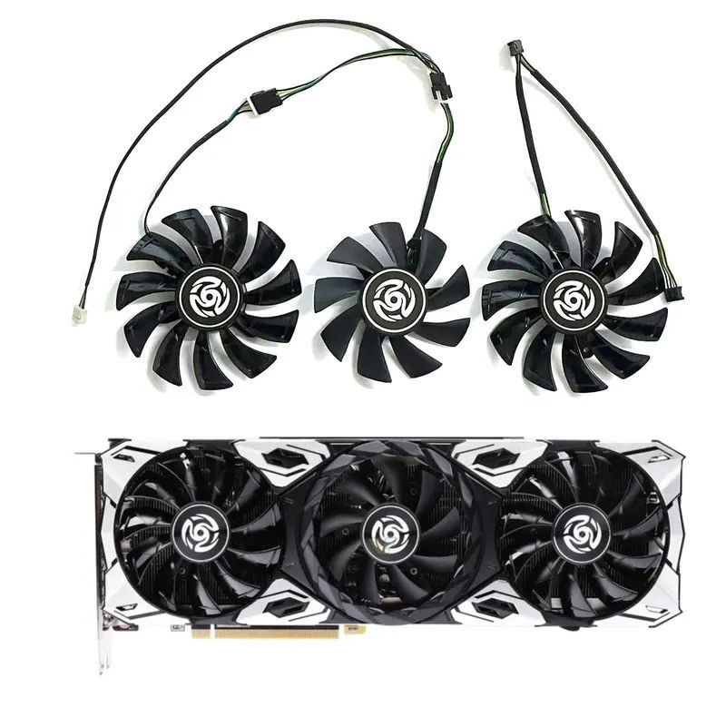 ใหม่สําหรับ Zotac Geforce RTX3060 3060TI 3070TI 3080TI 3090 Apocalypse OC กราฟิกการ์ด 85 มม.75 มม.GA