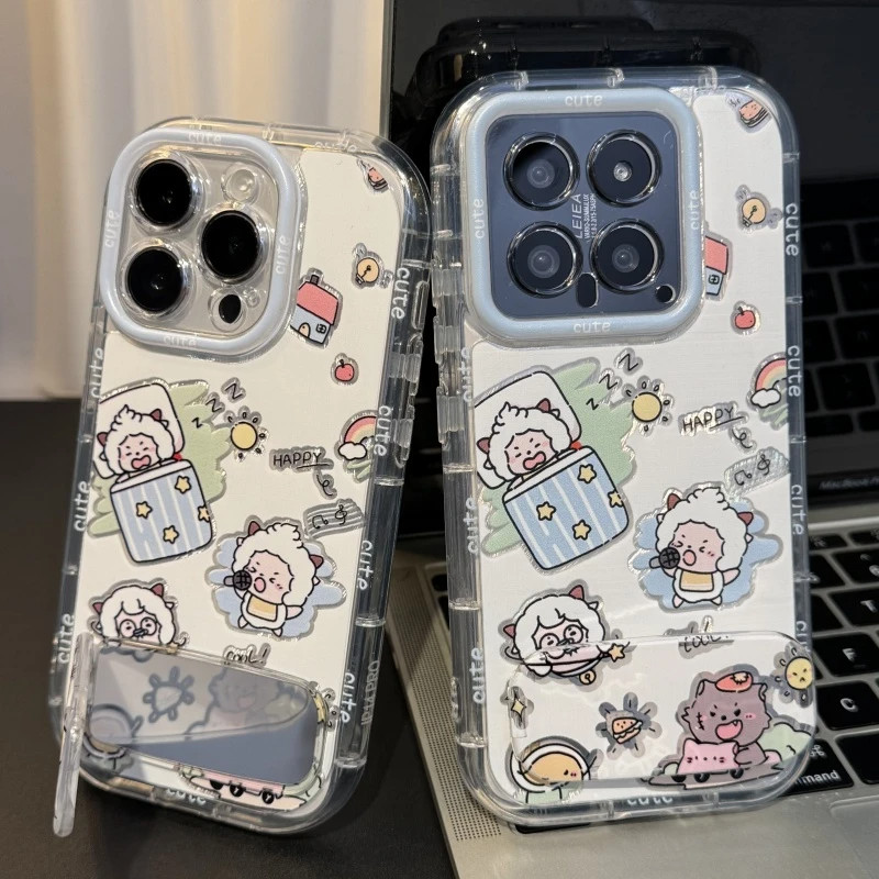 ขอบเต็มขี้เกียจแกะเหมาะสําหรับ vivos30 เคสโทรศัพท์สไตล์ใหม่ vivox200pro เคสป้องกัน iqooneo10 น่ารัก 