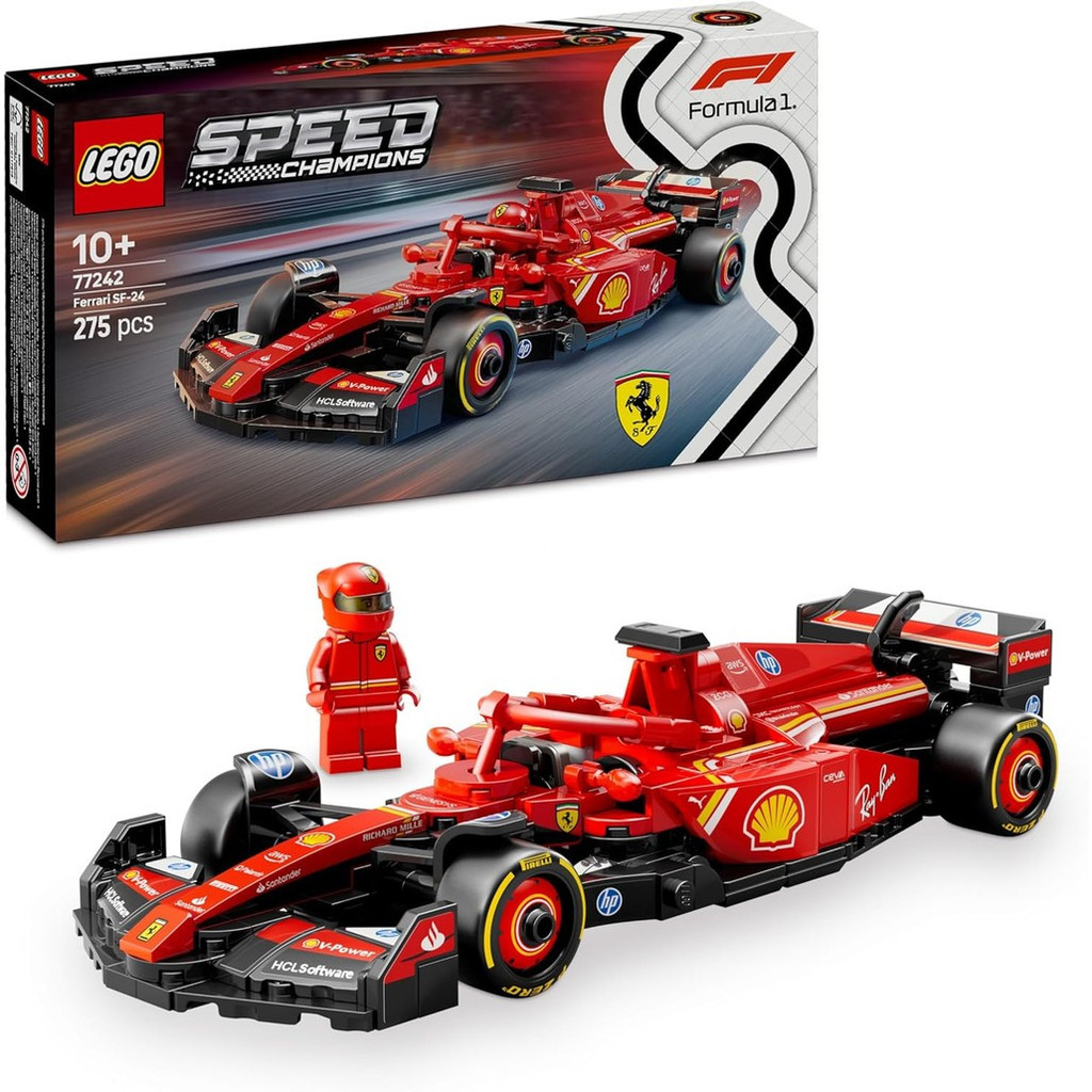 Lego Speed Champion Series F1 Racing Car Ferrari SF-24 ชุดประกอบพร้อมรถแข่งรวมสูตร One Driver Collec