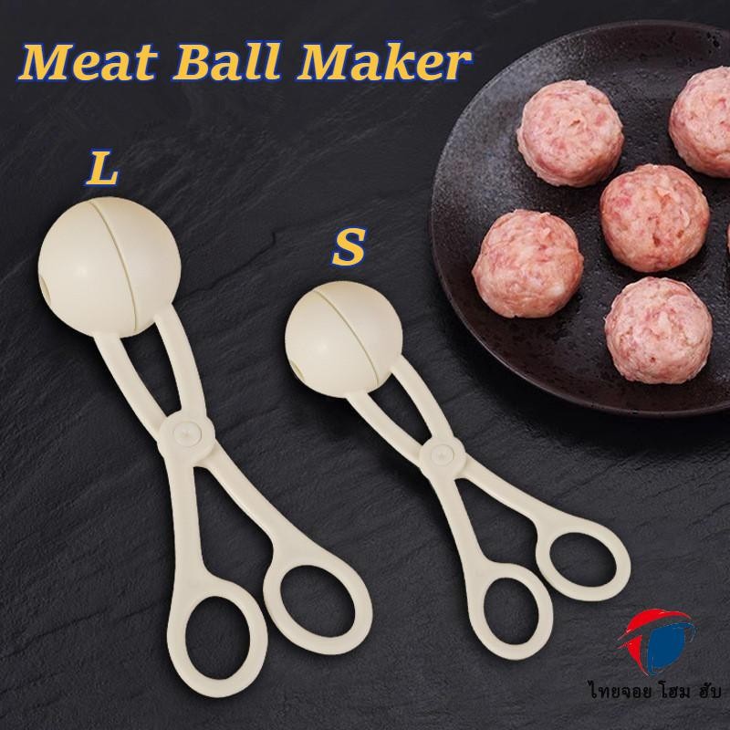 ThaiJOY Meat Ball Maker เครื่องมือพลาสติกคลิปรอบข้าว Ball Shaper ช้อน Meatball ทําแม่พิมพ์ Non Stick ตุ๊กตาครัว