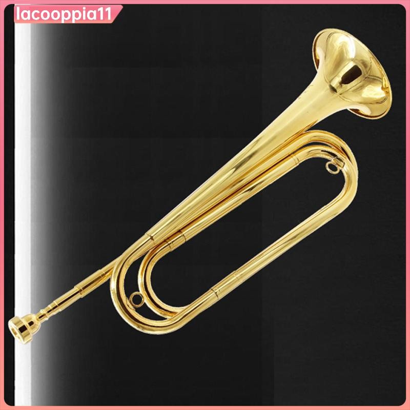 [lacooppia11] ทองเหลืองเป่า Bugle, Bugle ทองแดงแข็ง, เครื่องดนตรี, Vintage 17.32 Marching Bugle สําห