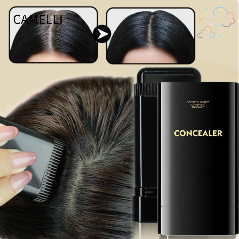 CAMELLI Hair Colouring Cream, ย้อมผมหวีสีดําใช้งานง่าย, หวีย้อมผมกันน้ํากันเหงื่อแบบแท่งสําหรับผมสีเทาครอบคลุม