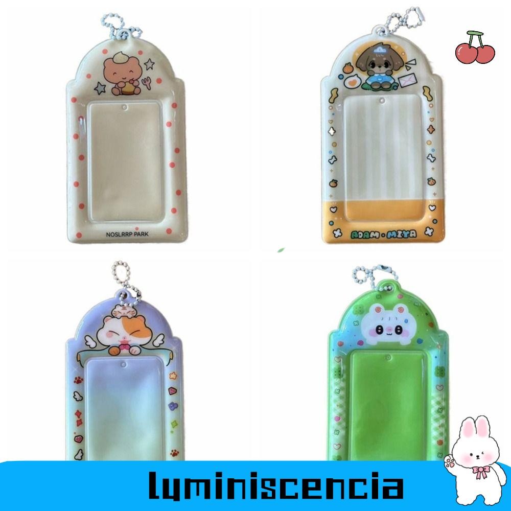 LUMINESCIA Kpop Photocard Holder, 3 นิ้ว Y2K Style Idol Photo Frame, PVC Mini Card Holder