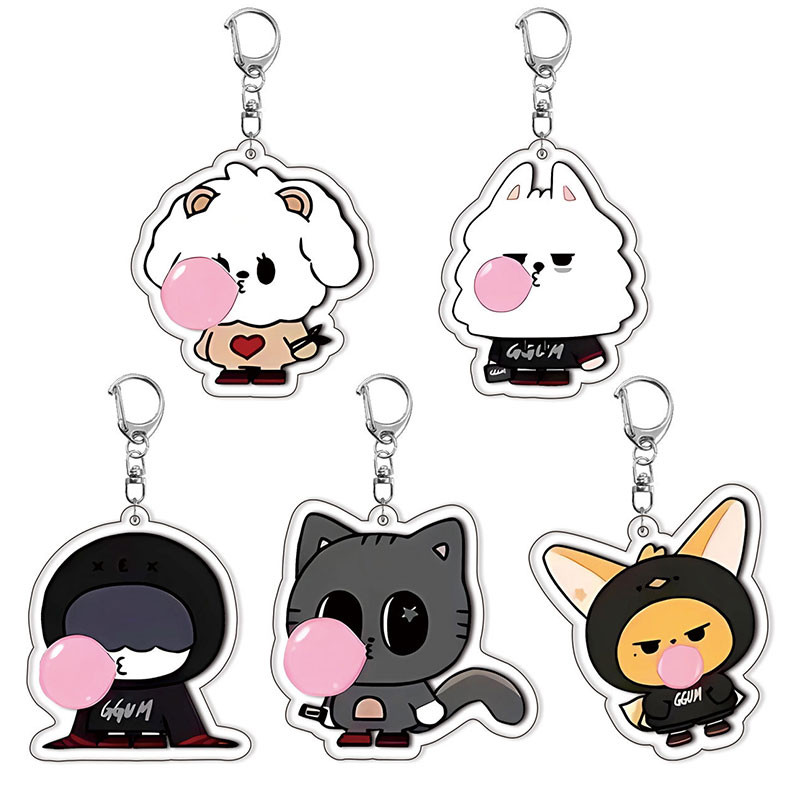 TXT ตุ๊กตา Kpop พวงกุญแจน่ารัก Choi Soobin Beomgyu จี้กุญแจรถแหวนกระเป๋าอุปกรณ์เสริมคอสเพลย์ Charm