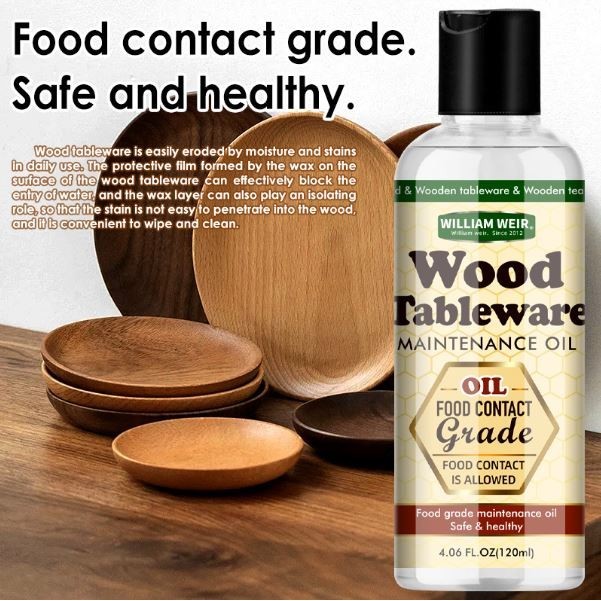 เกรดอาหารบนโต๊ะอาหารน้ํามันเขียงน้ํามัน William Weir Mineral Oil Wood Care Polish Minyak Mineral Papan Mencang