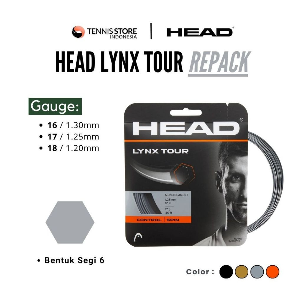 สายเทนนิส HEAD LYNX TOUR 18 / 1.20 มม. ดั้งเดิม