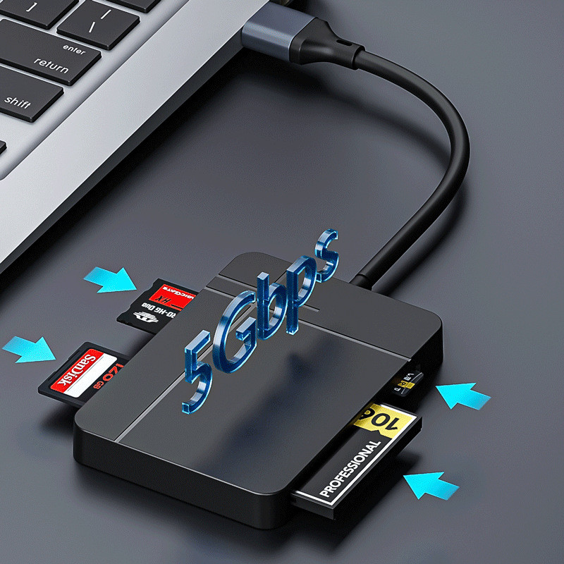 SD/TFUHS-II cf ms เครื่องอ่านการ์ดสี่ในหนึ่งเดียว sdXC UHS-II มีจําหน่ายการ์ดหน่วยความจํากล้องมืออาช