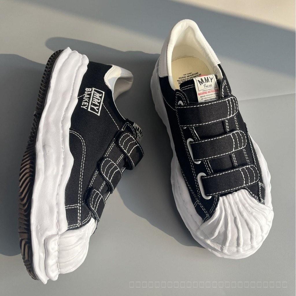 Mihara Yasuhiro MMY Shell Toe Dissolving Shoes Unisex Canvas Shoes Japanese Style Thick Sole Velcro 