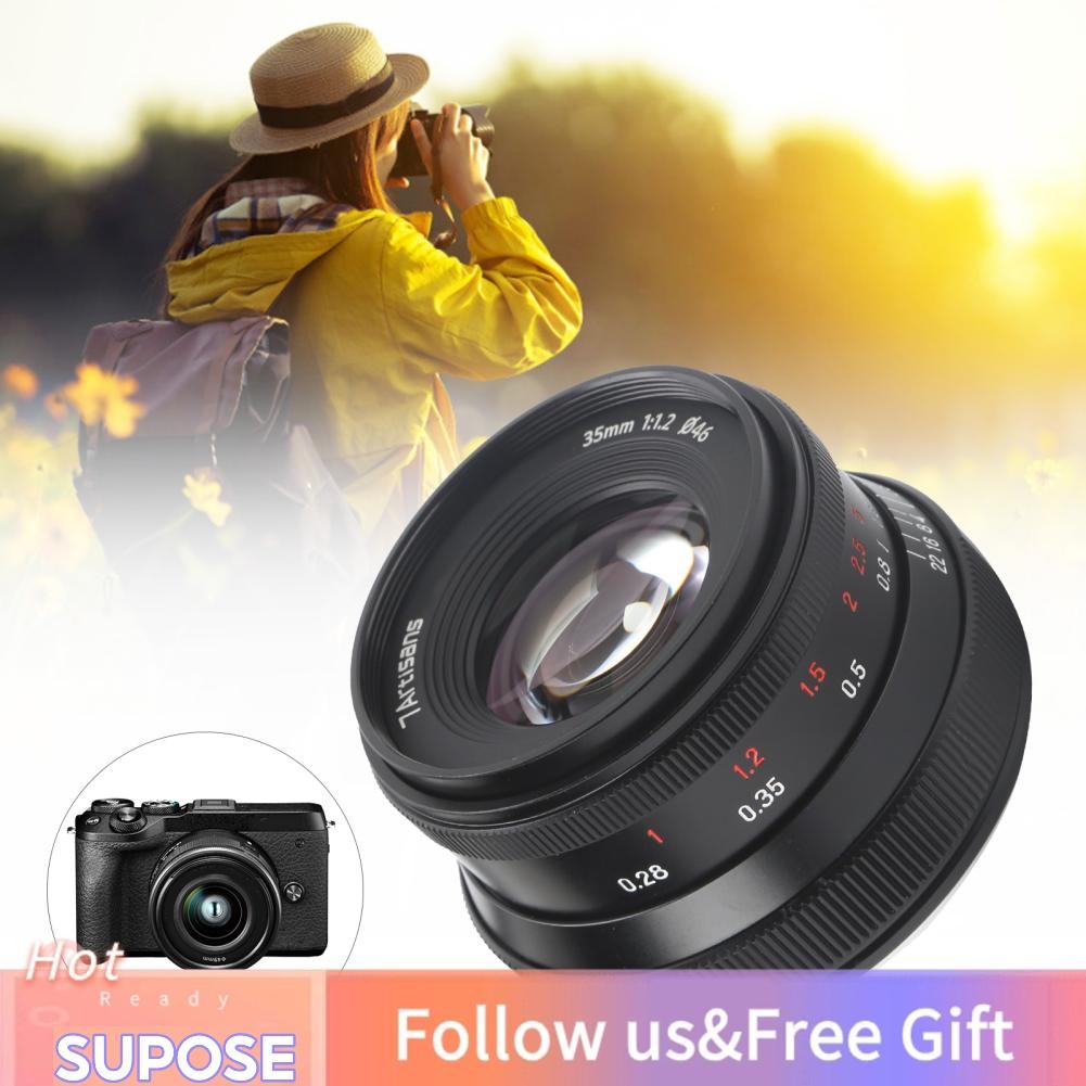 Supose Supose 7artisans 35mm F1.2 II เลนส์รูรับแสงขนาดใหญ่สำหรับกล้อง Canon EOS M5/M6/M6II M M6II