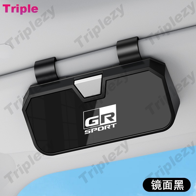 มัลติฟังก์ชั่Goatskinของแท้หนังรถติดตั้งแว่นตาตั๋วผู้ถือบัตรคลิปกล่องสําหรับToyota RC RS Prius Gazoo