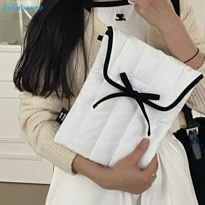 [DUL] กระเป๋าแท็บเล็ตสําหรับ IPad Pro 9.7 10.2 11 Air 3 4 10.5 10.9 น่ารักโบว์แล็ปท็อปแขน 13.3 14 "ส