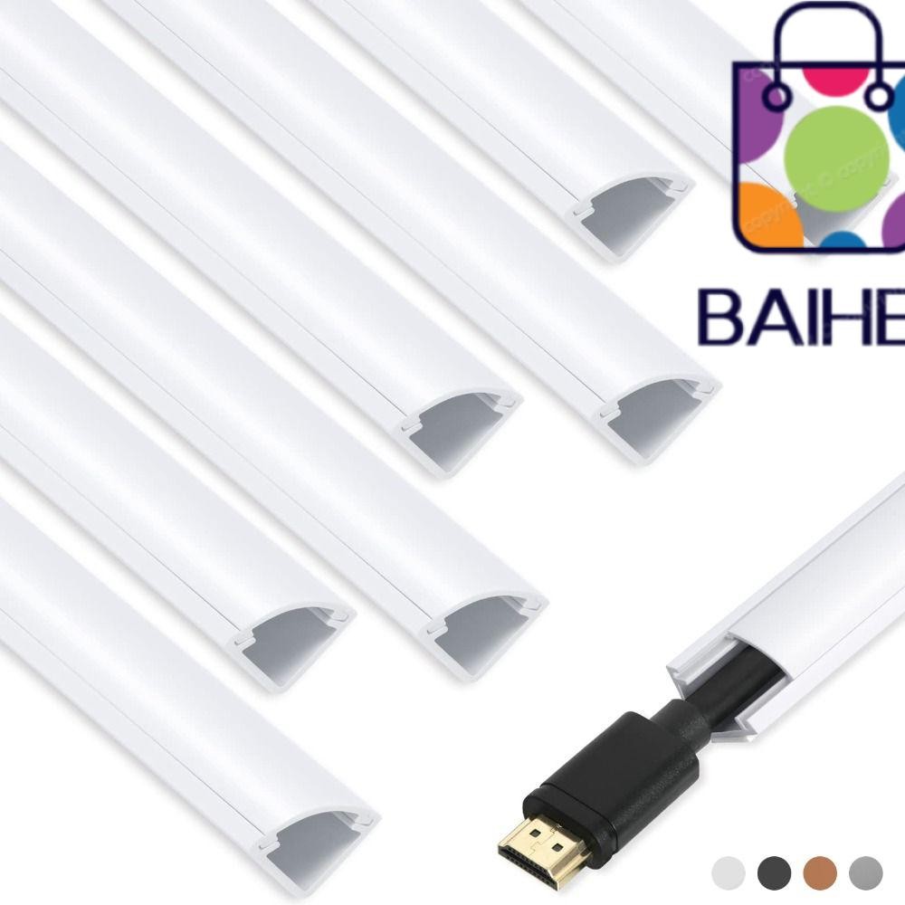 BAIHEE มุมสายเคเบิลคอนซีลเลอร์, 100 ซม.สาย PVC Hider, คุณภาพสูง Universal Paintable ไม่มีเจาะรอบสายผ