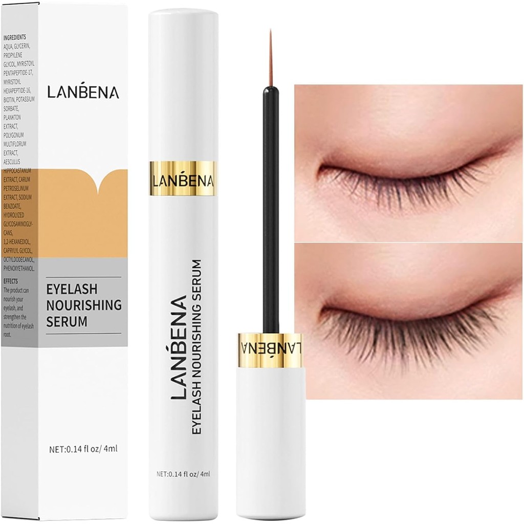 LANBENA Lash Serum, Rapid Eyelash Growth Serum for Eyelash Growth Thickness, Stronger, Healthier Las