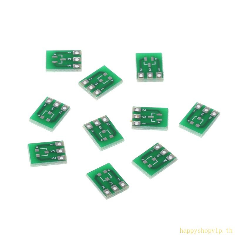 HSV 10 ชิ้น Double-Side SMD SOT23-3 ถึง DIP SIP3 อะแดปเตอร์ PCB บอร์ด DIY Converter