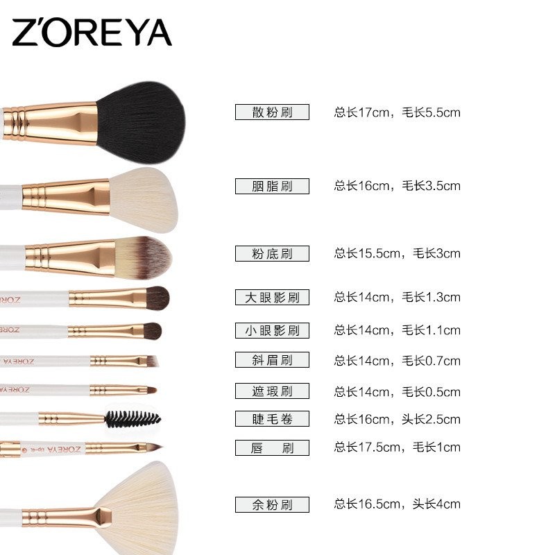 Troll Beauty Tool Loose Powder Rouge Oblique Eyebrow Brush แปรงคอนซีลเลอร์ Full Set Eyelash Roll ขาย