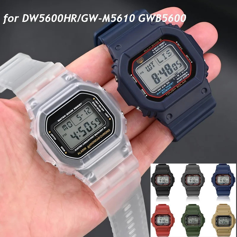ชุด Bezel สําหรับ DW5600/610 DW5600HR/GW-M5610 GW-B5600 GLX Gshock ซิลิโคน + สายนาฬิกาฝาครอบสร้อยข้อ