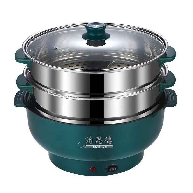 小电煮锅家用小电锅宿舍电锅多功能电热锅电饭锅电炒菜一体蒸锅Small Electric Cooker Household Small Electric Cooker Dormitory Electri