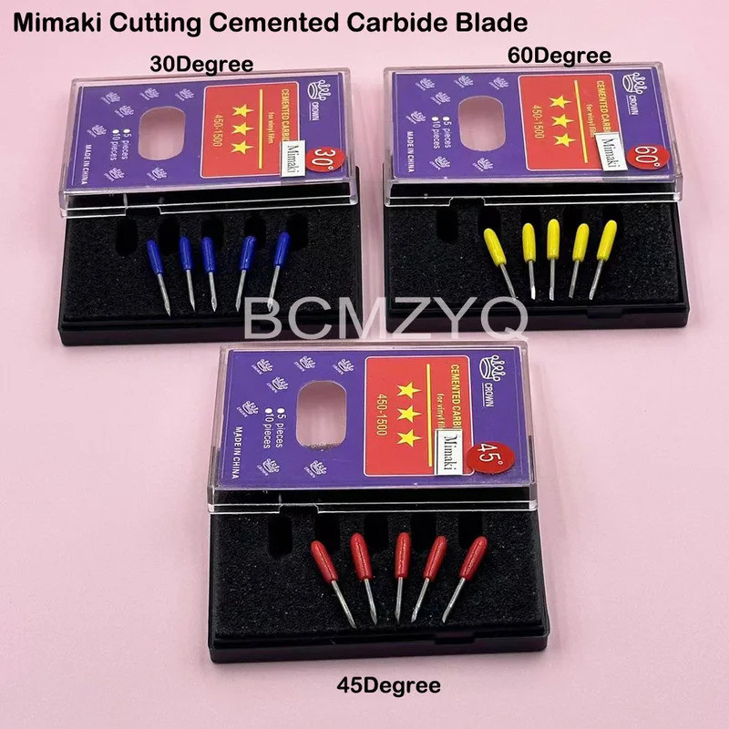 5PCS สําหรับ Mimaki CG-60SR CG-61SR ทังสเตนใบมีด 30/45/60 องศาซีเมนต์คาร์ไบด์ CJV150 CJV300 CG-75 CG