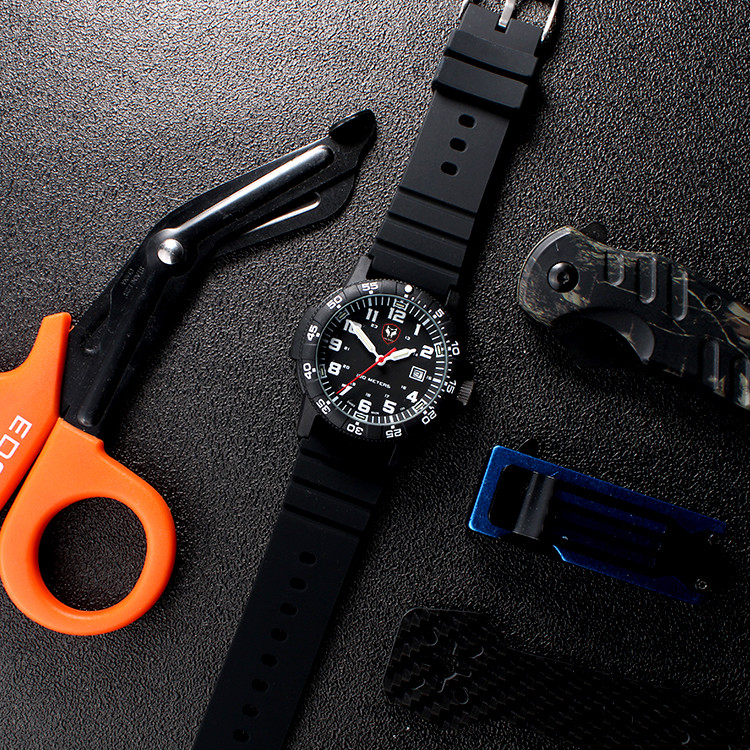 HNLGNOX HNLGNOX Tritium แก๊ส Self-Luminous ทหารนาฬิกาผู้ชายกีฬา US Army Seal นาฬิกาดําน้ํา Luminous 