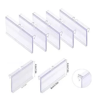 ป้ายราคาพลาสติก PVC 6x4 5x4cm 8x4cm 20/100 ป้ายราคา ป้ายติดราคา ฮุกเหล็ก ชั้นวาง ป้ายพลาสติก อุปกรณ์ร้านค้า ขายของ