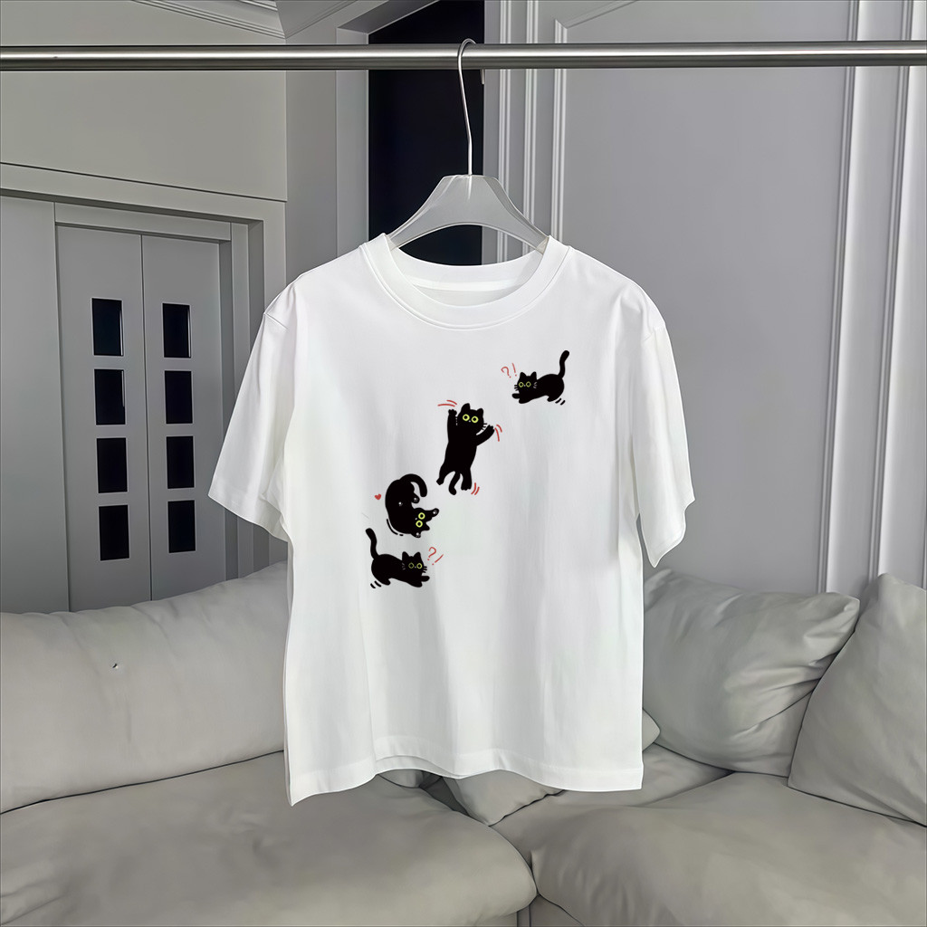 Boxy Tee เสื้อยืด แขนสั้น Oversize คอกลม ผ้า Sorona สไตล์เกาหลี ระบายอากาศดี เหมาะหน้าร้อน ใส่สบายเนื้อนุ่ม BO 78