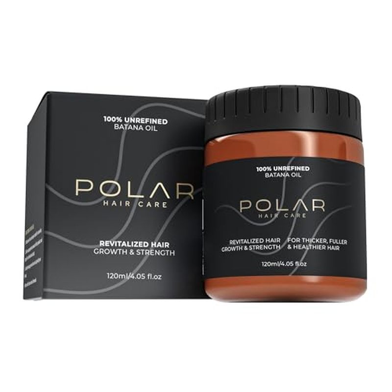 Polar Haircare Batana Oil for Hair Growth 100% Unrefined Natural Hair Oil for Thickening Fuller Fibers - Deep Conditioning for Dry หรือ Damaged Scalp &amp; แยก-สิ้นสุด - Shine Strength a