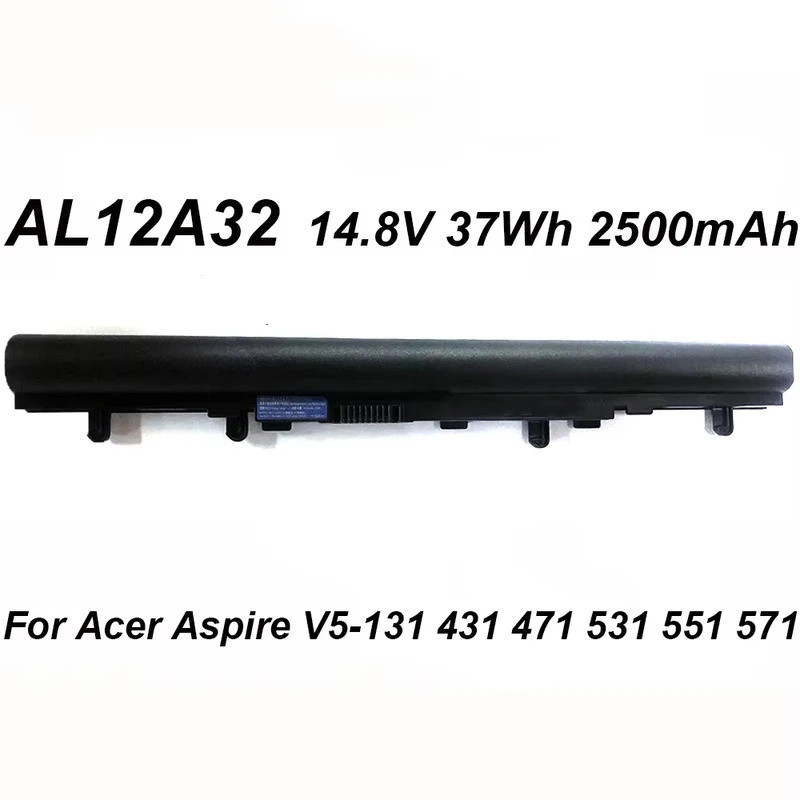 AL12A32 AL12A72 14.8V 37Wh 2500mAh แบตเตอรี่แล็ปท็อปสําหรับ Acer Aspire V5-131 431 471 531G 551 551G