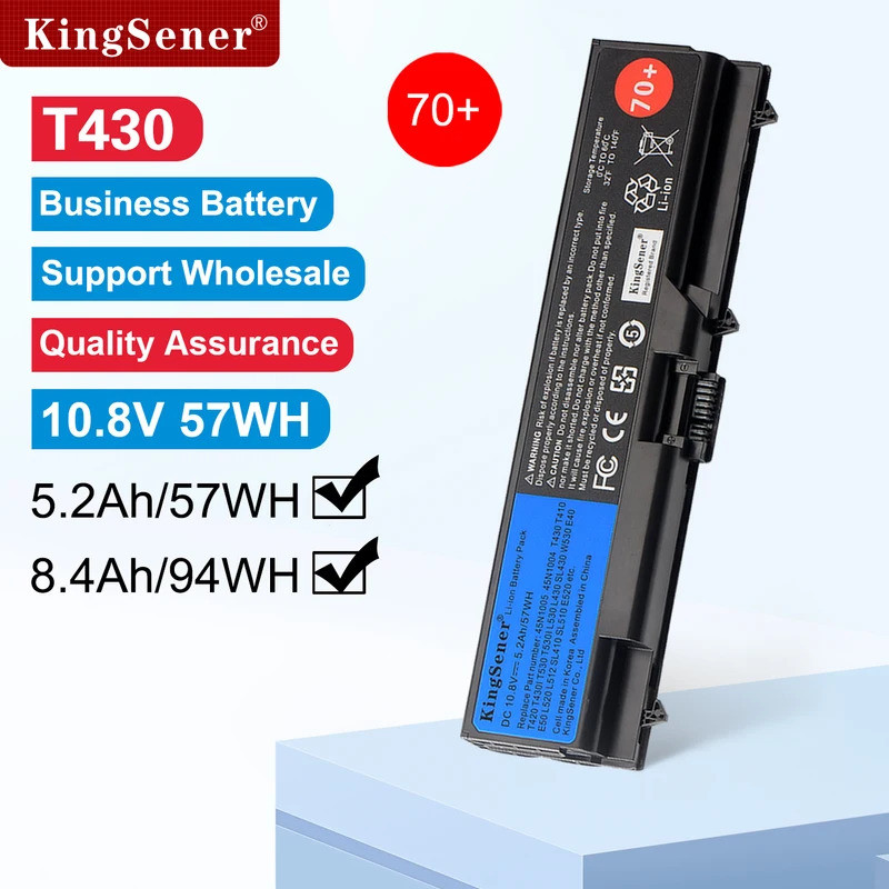 KingSener เกาหลีแบตเตอรี่สําหรับ Lenovo ThinkPad T430 T430I T530 T530I W530 SL430 SL530 L430 L530 45