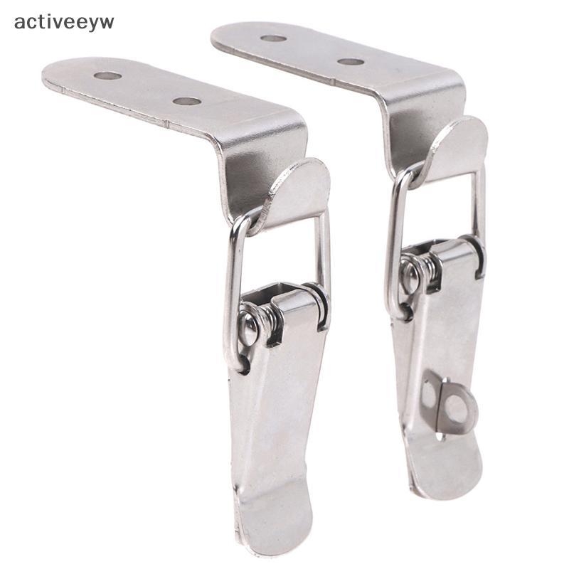 Activeeyw] 90 Degrees Du-mouth Bule Hook Lo Spring Load Draw Toggle Latch Clamp Clip Hasp ใหม่