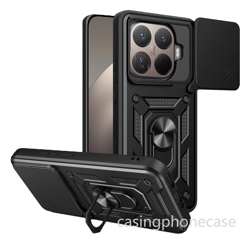 เคสโทรศัพท์สําหรับ Xiaomi 15T 14T 13T 12T 11T Pro T 4G 5G 2026 เกราะกันกระแทกแหวนแม่เหล็ก Stand Holder Bracket Full Protect Anti Fall Drop Casing Hard ฝาหลัง
