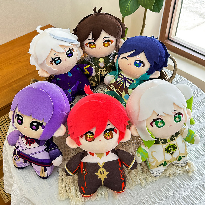 Genshin Impact ของเล่นตุ๊กตา Archon ตัวอักษรตุ๊กตาตุ๊กตา Nahida Diluc Raiden Shogun Zhongli Venti Ay