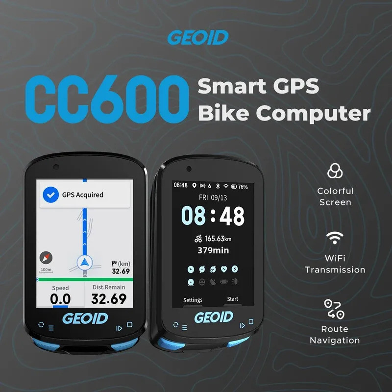 HUI HUI GEOID CC600 จักรยานคอมพิวเตอร์ไร้สายหน้าจอสีจักรยาน Speedometer ANT + WIFI ขี่จักรยาน Speedo