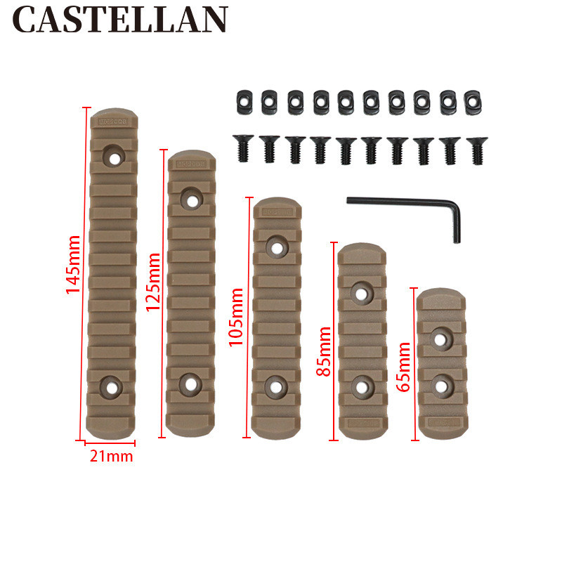 5 ชิ้นแพ็คไนลอน Mlok Guide Strips M-lok Compatible Guide Strips M-LOK Guide Strips Set