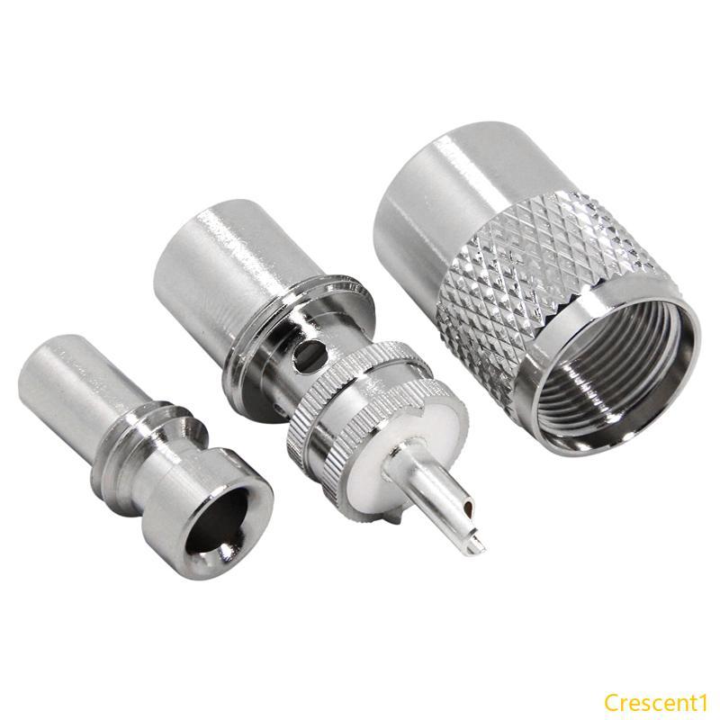 Connector UHF Male Plug PL259 Solder RG8X RG59 RG8 Cable Silver Color