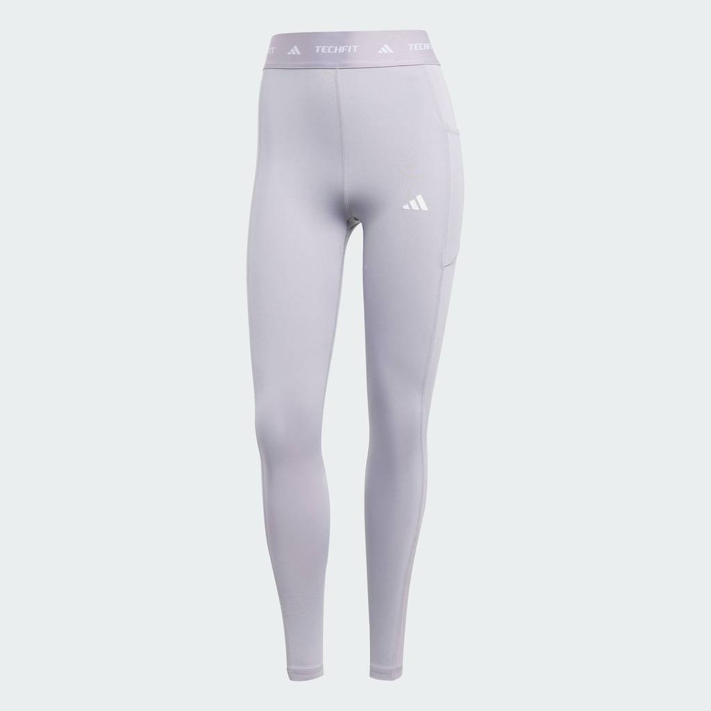 adidas Gym & Training TECHFIT Stash Pocket Full-Length Leggings Women Grey IX4990