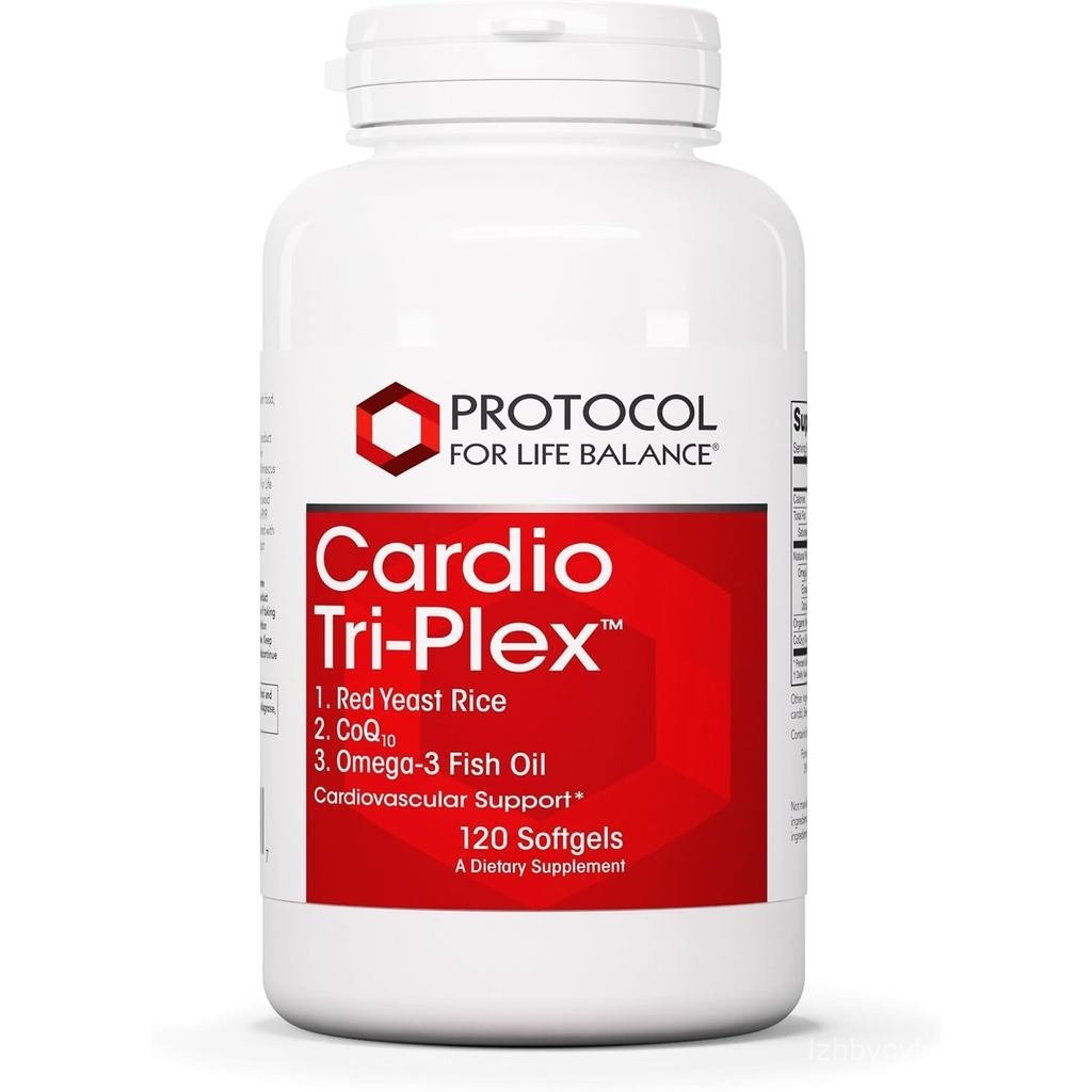 PROTOCOL FOR LIFE BALANCE Cardio Tri-Plex - สูตรสุขภาพหัวใจ - พร้อมข้าวยีสต์แดง, น้ํามันปลา CoQ10 & 