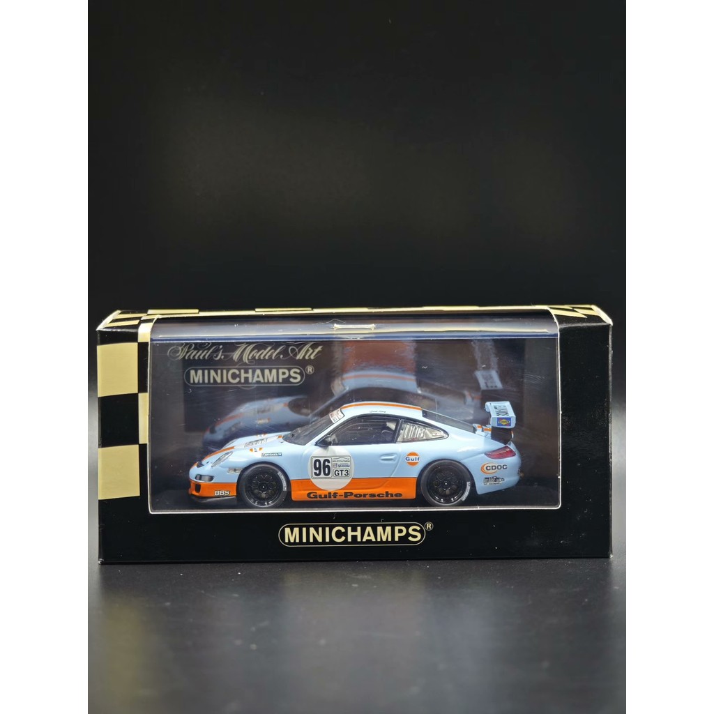 [คลังสินค้าพร้อม 1 ชุด] MINICHAMPS Mini Cut 1/43 Porsche 911 GT3 Cup (997) Bay Petroleum Gulf Painti