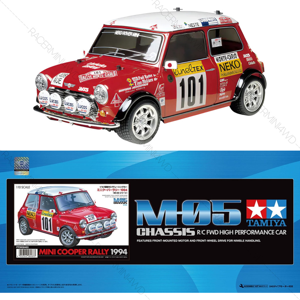 TAMIYA 58483 1/10 R/C Kit Mini Cooper Rally 1994 (M-05 Chassis)