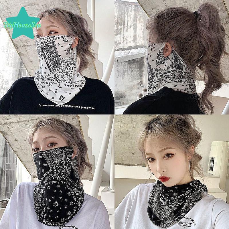 [Sea-t] แฟชั่น Punk หน้ากากสําหรับผู้ชายผู้หญิงฤดูร้อน Face Ne ป้องกันรังสียูวีหูผ้าพันคอ Hip Hop กีฬากลางแจ้งขี่จักรยานผ้าพันคอ